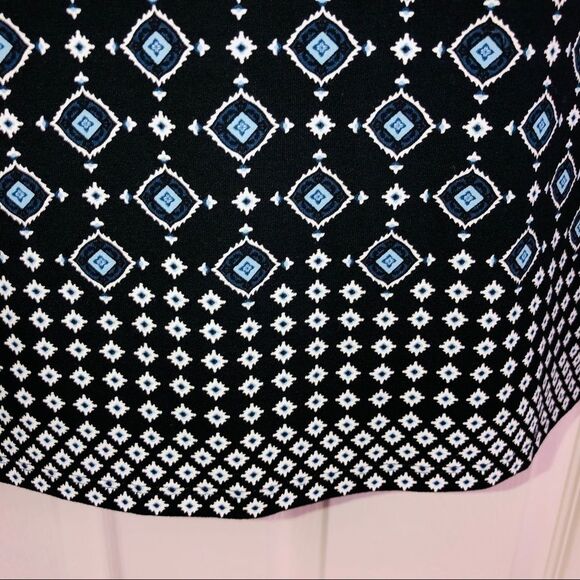 J.Jill Wearever black linear diamond dress small - Picture 4 of 8